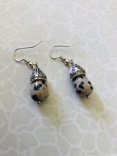 Earrings dalmatian jasper for sale  HARROGATE
