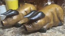 Carved wood pigs for sale  Bayville