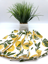 Lemon Napkins Reusable Spring Dinner Table Decor Set Of 6, used for sale  Shipping to South Africa