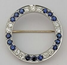Diamond sapphire brooch for sale  Littleton