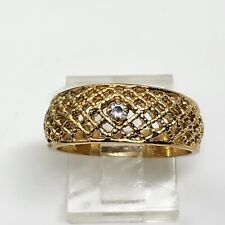 Anillo vintage de encaje en tono dorado Avon talla 8, usado segunda mano  Embacar hacia Argentina