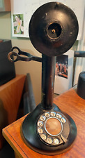 Antique Original Bull Nose Candlestick Rotary Telephone Early 1900's Vintage SEE for sale  Shipping to South Africa