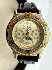 Elgin relógio de quartzo masculino calendário fase da lua 24 horas FS408 BATERIA NECESSÁRIA comprar usado  Enviando para Brazil