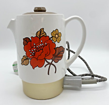 Vintage Retro Russell Hobbs Floral Wedgwood Milk Warmer with Power Cable     H16, used for sale  Shipping to South Africa