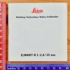 Instruction manual leica for sale  EXETER