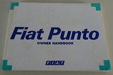 Owner´s Manual Fiat Punto Typ 176 incl. Sporting 16V & GT | etc. Stand 02/1998 comprar usado  Enviando para Brazil