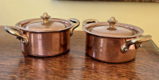 Mauviel 3.5" Mini Copper Cocotte Lot of 2 for sale  Shipping to South Africa