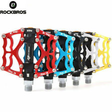 Pedales para bicicleta de montaña RockBros 9/16" aluminio BMX bicicleta de montaña de carretera plataforma plana, usado segunda mano  Embacar hacia Argentina