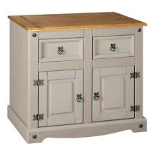 Corona Sideboard Grey 2 Door 2 Drawer Cupboard - Mexican Solid Pine for sale  Shipping to South Africa
