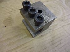 Mini lathe toolpost 6mm stud,  37mm x 34mm x 36.5mm high x 17.5mm slot, used for sale  Shipping to South Africa