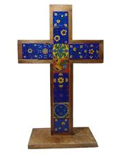 Cruz de mesa decorativa de madeira MDF para cristãos comprar usado  Enviando para Brazil