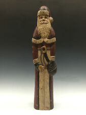 HANDCARVED WOOD SANTA CLAUS PAPER MACHE MOLD/SCULPTURE for sale  Shipping to Canada