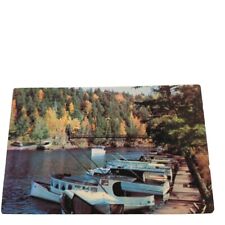 Postcard Cabin Cruiser At Black River Harbor On Lake Superior MI Chrome Unposted for sale  Shipping to South Africa