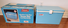 Vintage Coleman Cooler Snow-Lite Low Boy Baby Blue With Box and Tray for sale  Shipping to South Africa