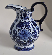 Blue white jug. for sale  MANCHESTER