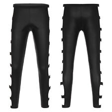 iEFiEL Pantalon Cuir PU Homme Pantalon Legging de Nuit Taille Élastique Trousers, usado segunda mano  Embacar hacia Mexico