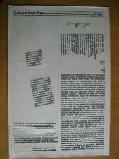 Letraset body type for sale  YORK