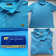 Men's Jack Nicklaus Golden Bear Light Blue Golf Shirt XL Polo for sale  Shipping to South Africa