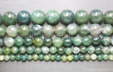 "Cuentas sueltas redondas de piedra preciosa ágata verde natural 4 mm 6 mm 8 mm 10 mm 12 mm 15" segunda mano  Embacar hacia Mexico