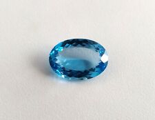 Joyería facetada ovalada natural de topacio azul suizo piedras preciosas tamaño grande lupa limpia segunda mano  Embacar hacia Argentina