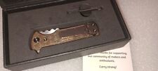 Chaves Knife & Tool T.A.K Flipper - Seigaiha Engraved Copper, Taschenmesser, comprar usado  Enviando para Brazil