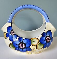 Vaso de porcelana vintage Noritake cesta art déco flores azuis, usado comprar usado  Enviando para Brazil