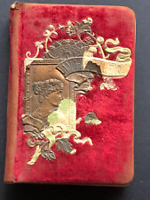 RARO LIBRO De Colección John G. Whittier Antiguo PÁGINAS DE ORO VICTORIANO Terciopelo en relieve segunda mano  Embacar hacia Mexico