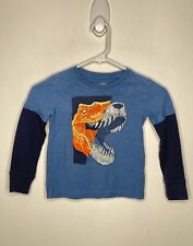 Camisa de dinosaurio Jumping Beans T-Rex para niños talla 5 manga larga azul segunda mano  Embacar hacia Argentina