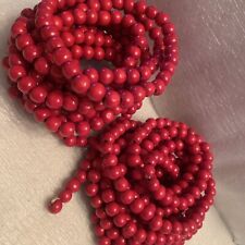 Wooden beads red for sale  Santa Rosa