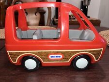 Vintage lata 80. Małe tikes Czerwone drewno Ziarno Van Domek dla lalek Samochód rodzinny Minivan USA, używany na sprzedaż  Wysyłka do Poland