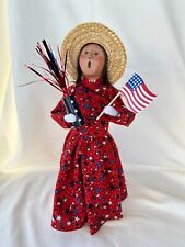 Byers Choice Patriotic Lady w/ Firework Sparkler & USA Flag Memorial 4th of July for sale  Shipping to South Africa