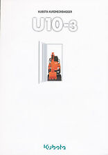 Kubota U10-3 Short Rear Excavator Digger Brochure 2003 D Construction Machine catalog broszura, used for sale  Shipping to Ireland