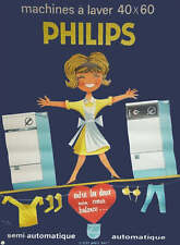 Usado, Póster original vintage de Philips - Machines A Laver segunda mano  Embacar hacia Argentina