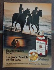 Publicidad o publicidad de whisky Ballantines, años 70, caballos en la playa segunda mano  Embacar hacia Argentina