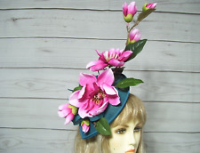 Chapéu Kentucky Derby fascinador de flores rosa, chapéu de casamento, chapéu de festa chá de Páscoa comprar usado  Enviando para Brazil