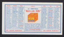 Occasion, 1921 Calendrier Le véritable BOUILON KUB 10c plaque émaillée Maggi d'occasion  Nantes-