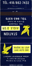 Lavagem de carro Rivière-du-Loup Enr. Capa Matchbook Vintage Golden Eagle Quebec comprar usado  Enviando para Brazil