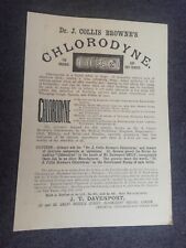 Chlorodyne genuine victorian for sale  TONBRIDGE