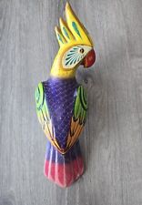 Vintage Mexico Talavera Pottery Parrot 15.5" Cockatoo Bird, used for sale  Shipping to South Africa