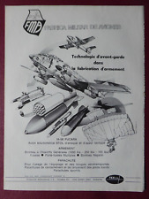 6/1979 PUB FMA FABRICA MILITAR AVIONES IA-58 PUCARA ORIGINAL FRENCH AD segunda mano  Embacar hacia Argentina