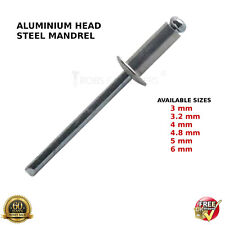 POP RIVETS ALUMINIUM STEEL DOME HEAD BLIND 3mm,3.2mm,4mm,4.8mm,5mm 6mm STANDARD, used for sale  NEWPORT