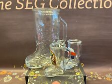 Usado, LOTE de 3 canecas de vidro para bota de cowboy feita no México Texas Boot Shot Glass comprar usado  Enviando para Brazil