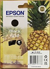 NUEVO SELLADO Original Epson Piña 604 Cartucho de Tinta Negra (C13T10G14010) segunda mano  Embacar hacia Argentina