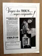 Publicité 1934 frigéco d'occasion  Bordeaux-