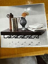 Used, Pottery barn rustic wood shelf New Wine Glass for sale  Shipping to South Africa