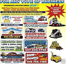2 Custom Magnetic Snow Plow truck SIGNS for ANY Type of  Business, used for sale  Caldwell