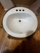 ProFlo PF194RWH Rockaway 19 x 19 in. Round Drop-in Bathroom Sink, White, used for sale  Shipping to South Africa