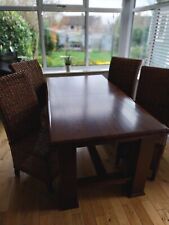 Hardwood dining table for sale  SANDBACH