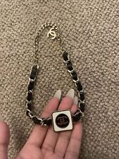 Chanel leather choker for sale  LONDON