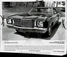 Foto de imprensa 1971 redesenhada 1972 Chevrolet Monte Carlo inclui novo estilo frontal comprar usado  Enviando para Brazil